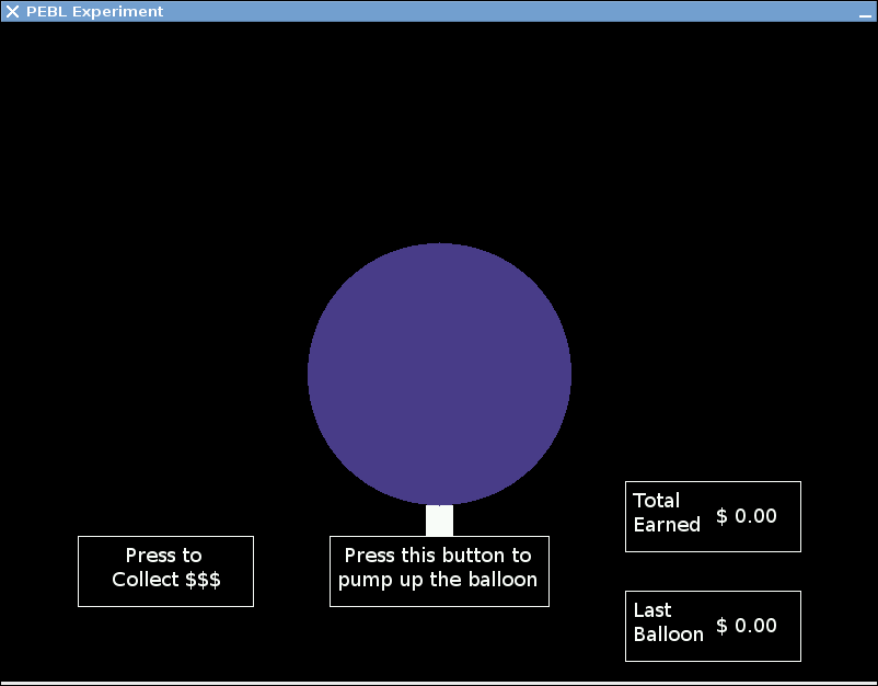 Balloon Analogue Risk Task screenshot
