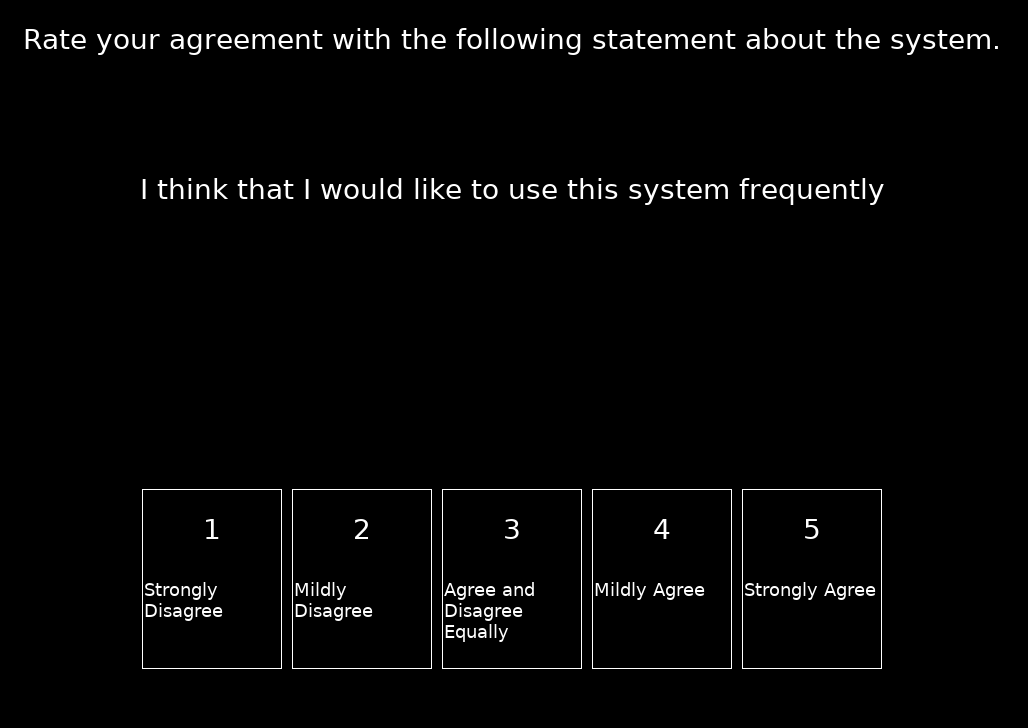 System Usability Scale screenshot
