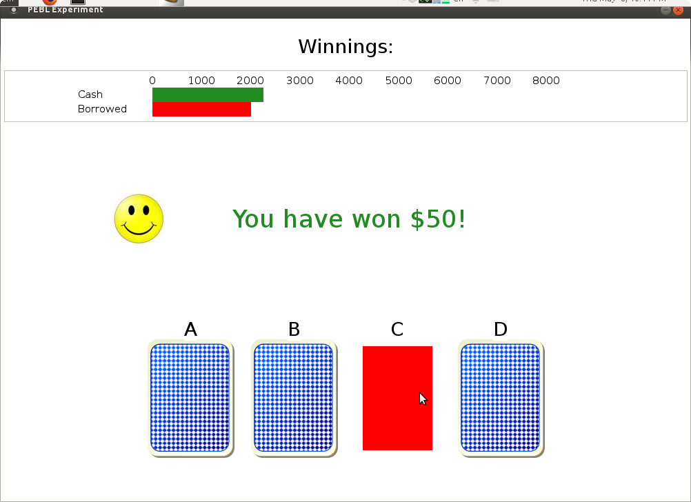 Iowa Gambling Task screenshot