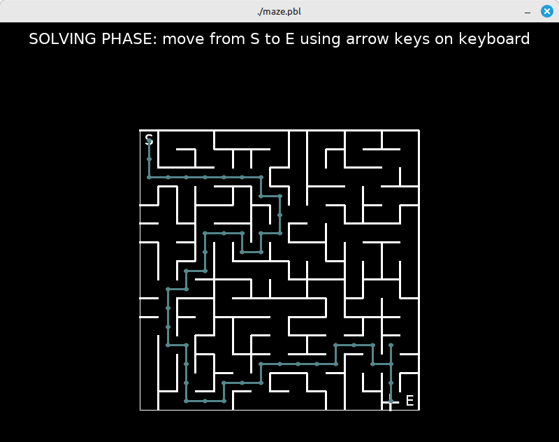 Maze Solving Task screenshot