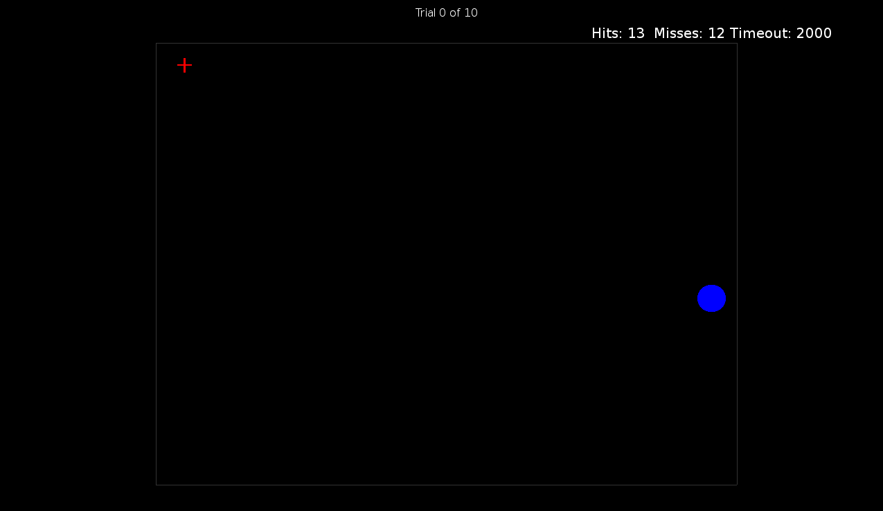 Move-to-Target Task (Whack-a-Mole) screenshot