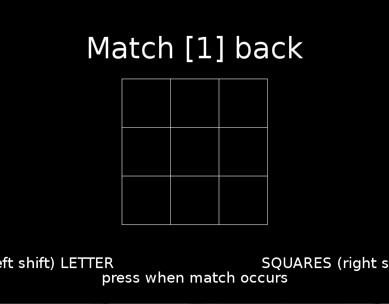 Dual N-Back Task screenshot