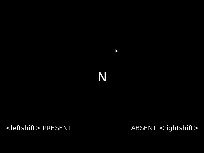 Sternberg Memory Scanning Task screenshot