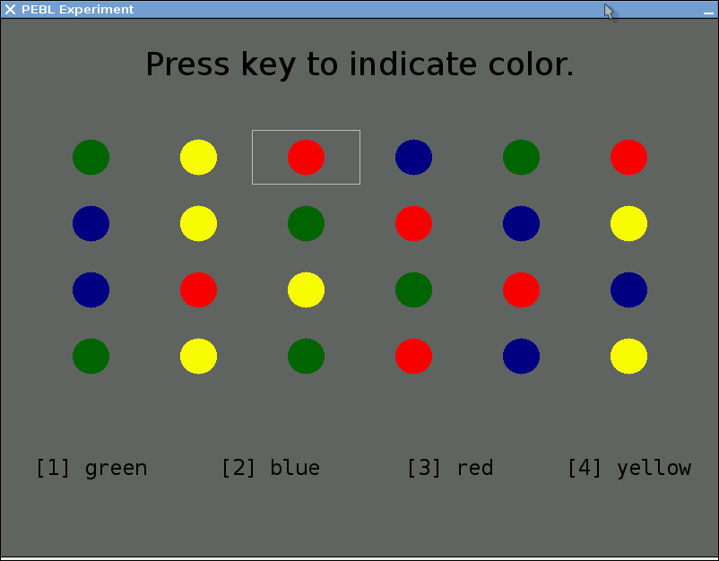 Victoria Stroop Task screenshot